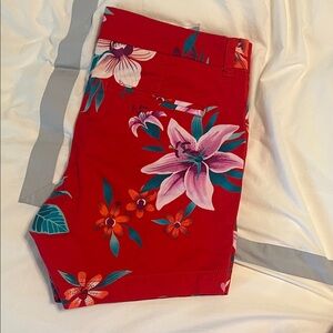 Old Navy Everyday Red Floral Shorts